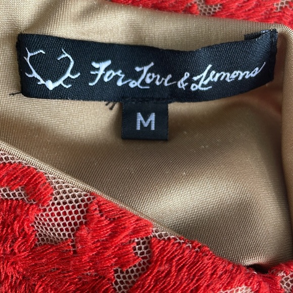 For Love & Lemons San Marcos Embroidered Red Maxi Dress - Picture 6 of 7